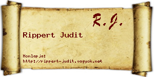 Rippert Judit névjegykártya